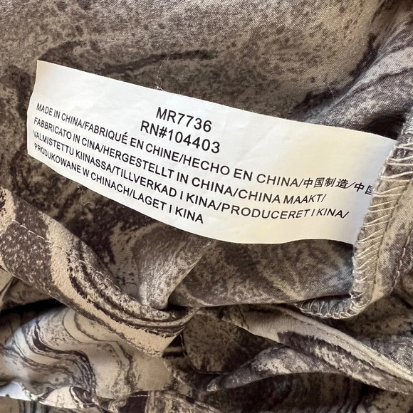 Moon River Brown Marble Print Cut Out Midi Dress Size Small - Picture 8 of 9